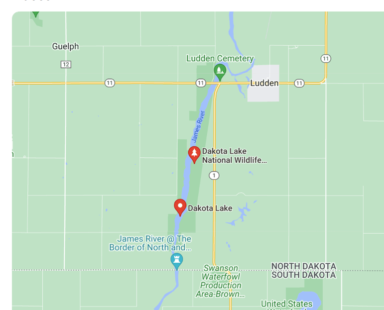 Map of Dakota Lake