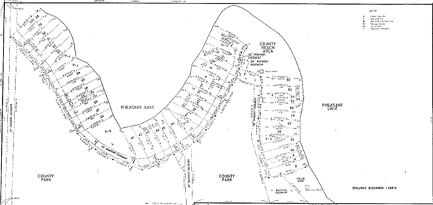 Map of Pheasant Lake (west side)