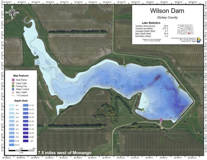 Map of Wilson Dam
