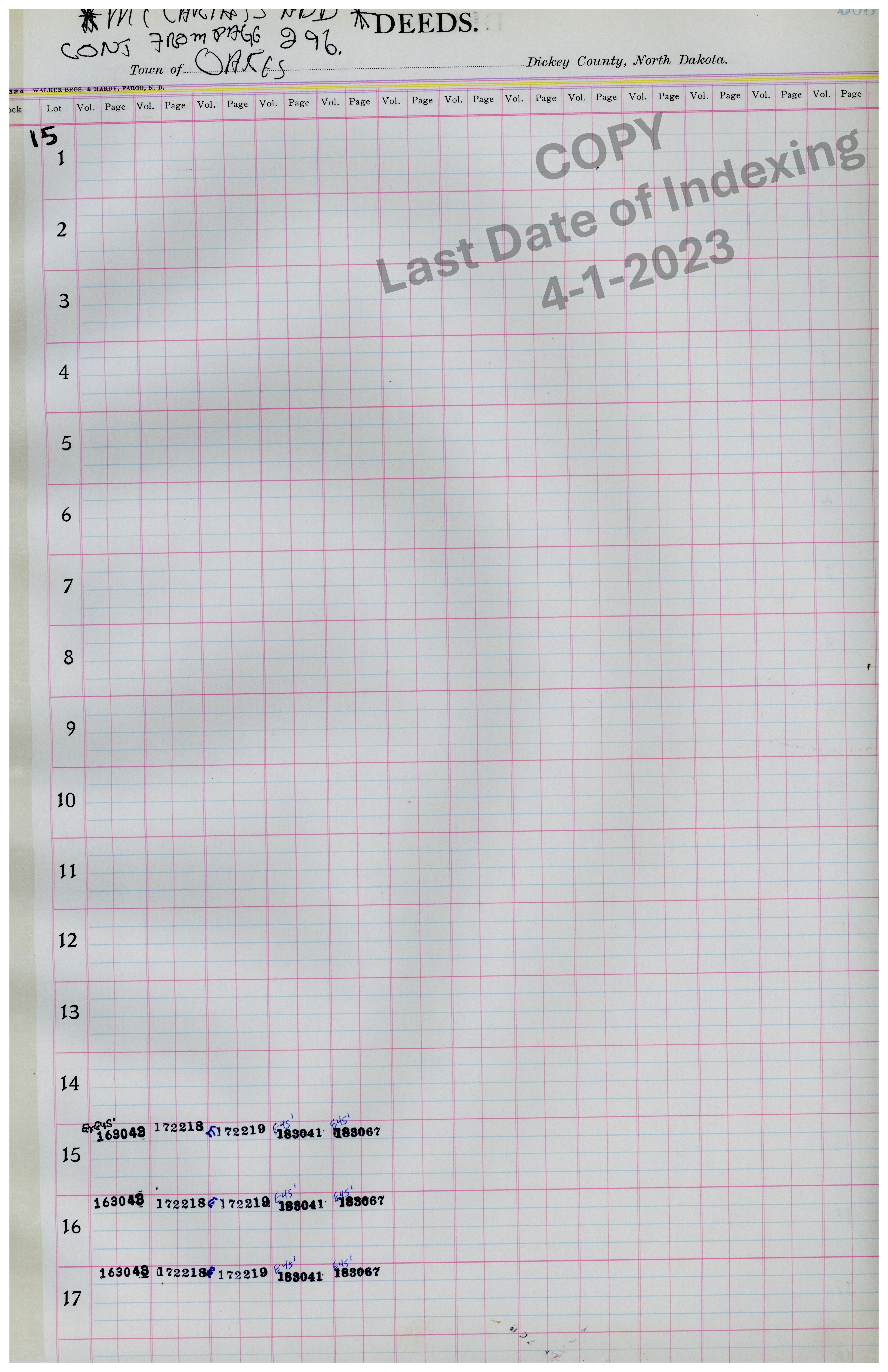 Block 15 Cont. Pg. 603