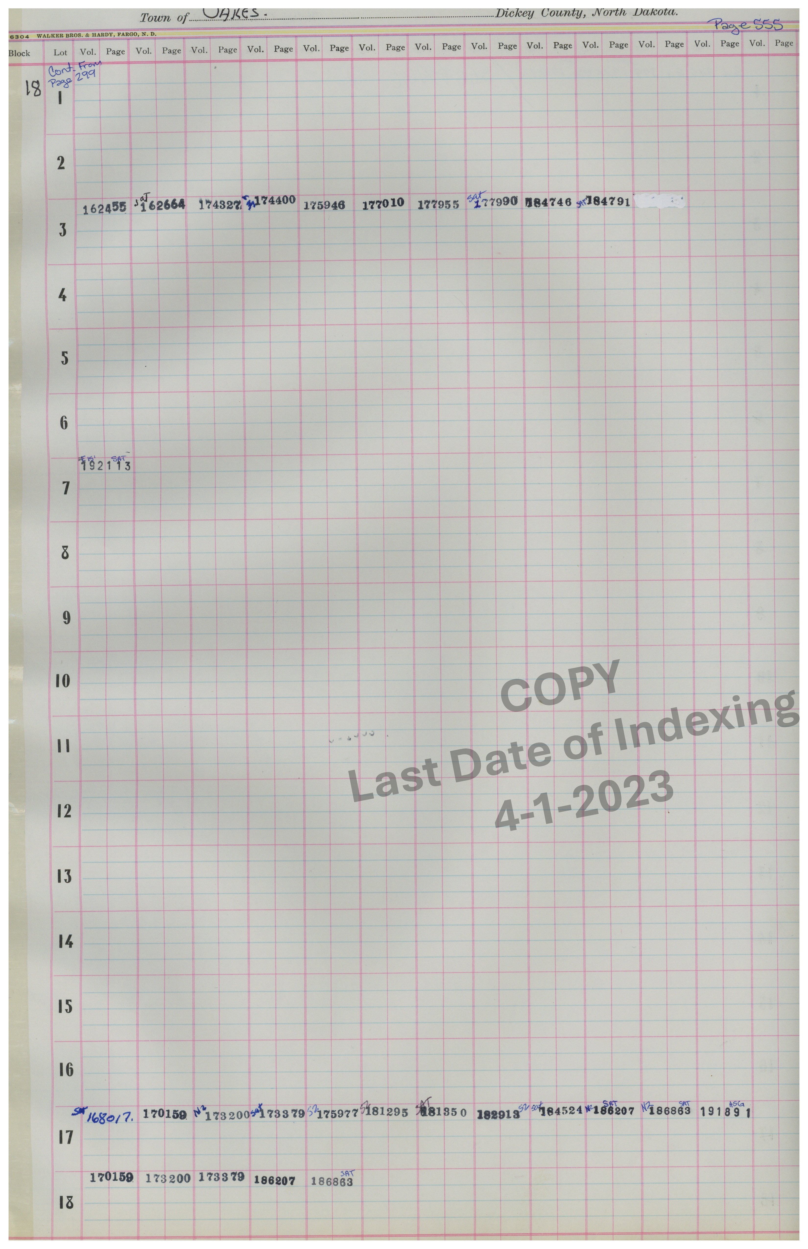 Block 18 Cont. Pg. 555