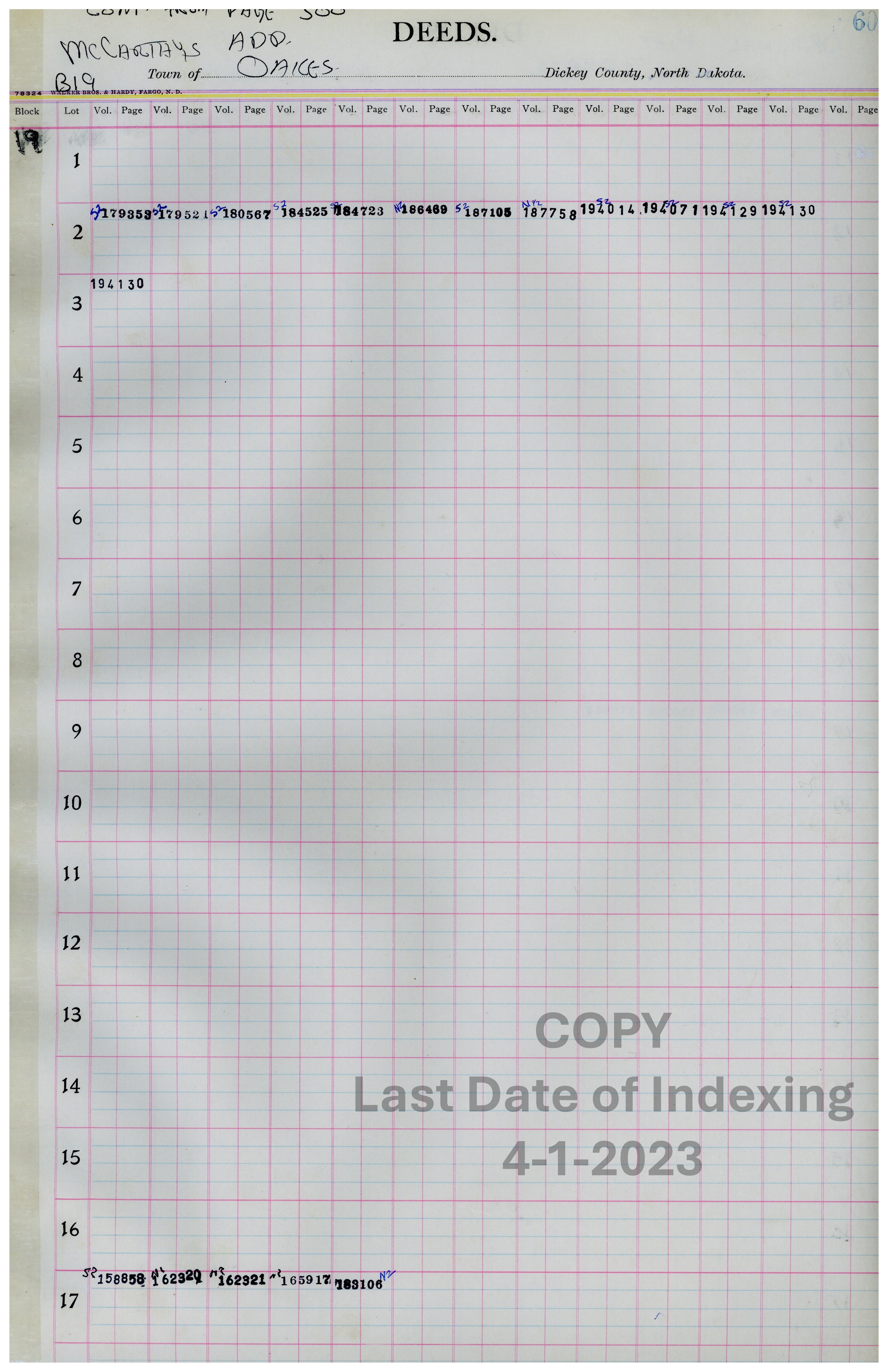 Block 19 Cont. Pg. 601