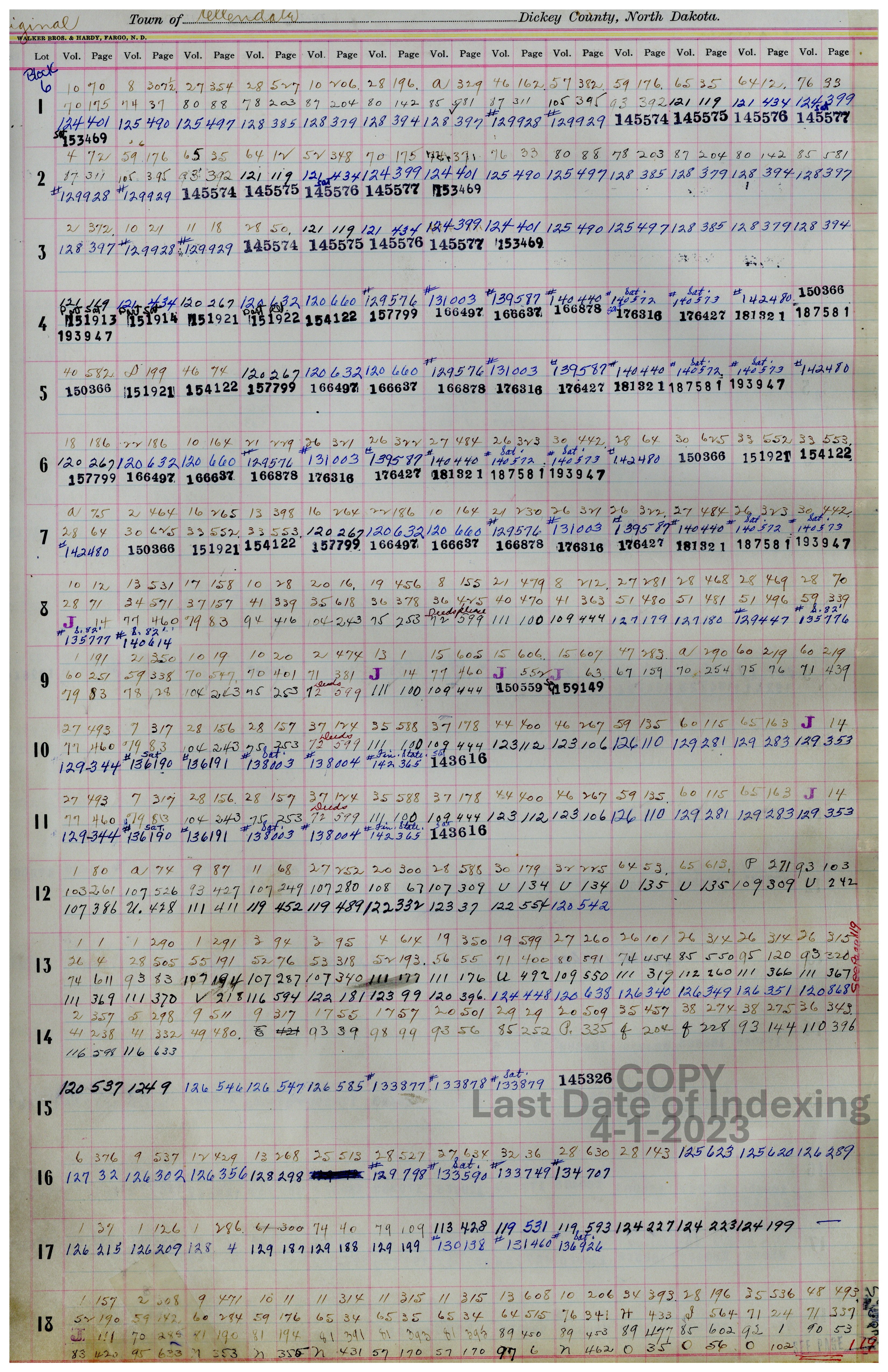 Block 6 Lots 1-18 Pg. 118