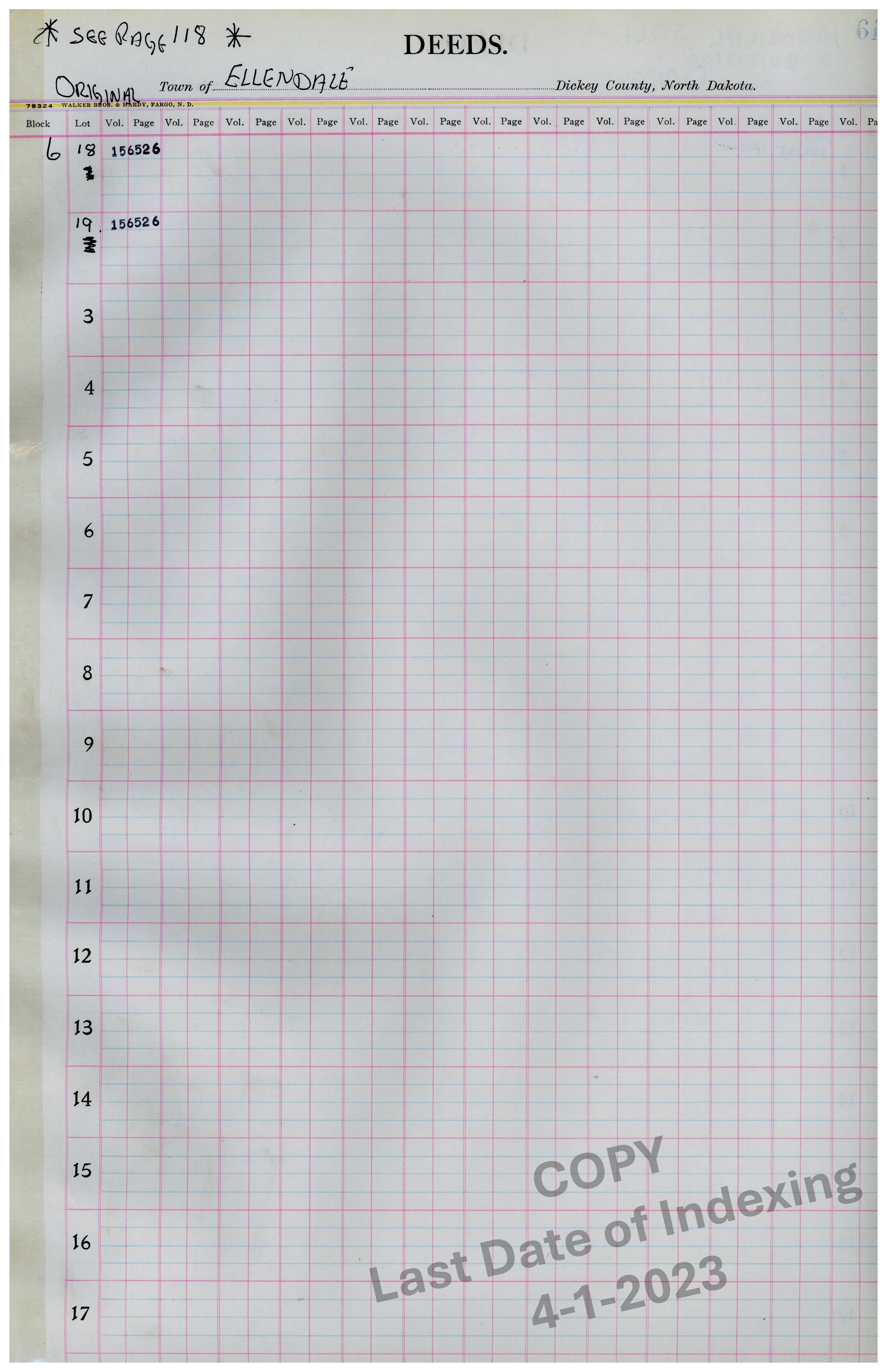 Block 6 Lots 18-19 Cont. Pg. 611