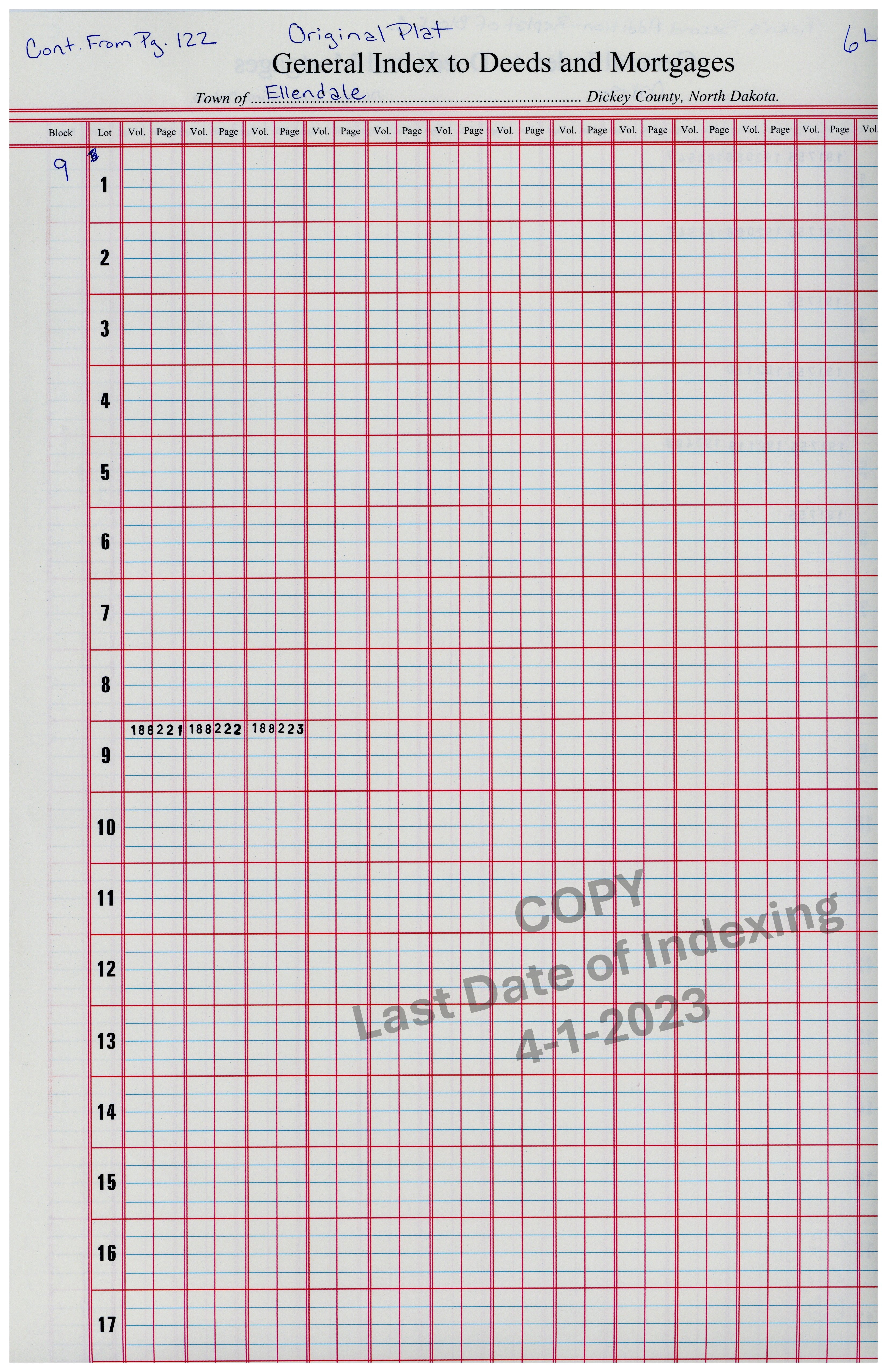 Block 9 Lot 9 Cont. Pg. 645