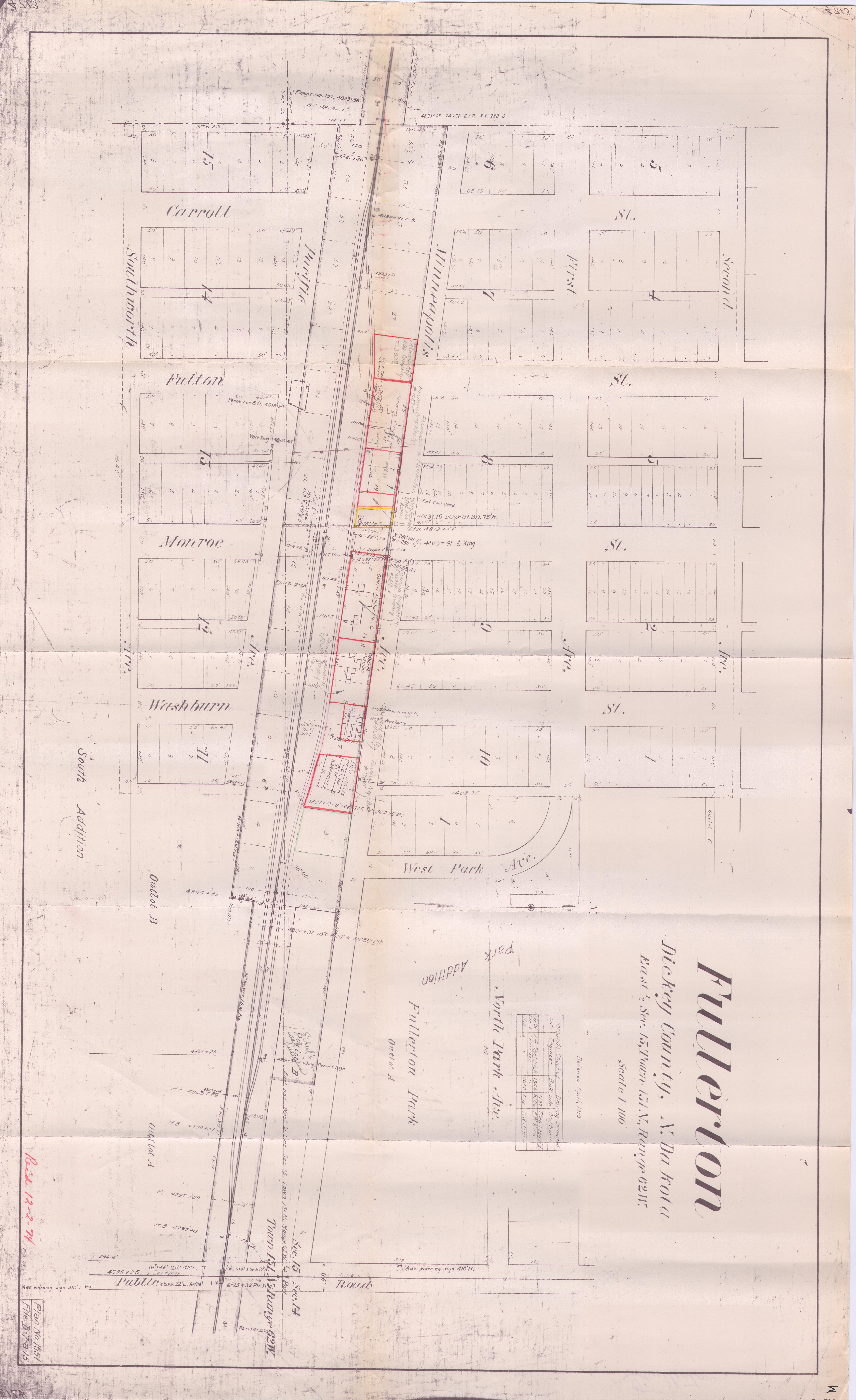 Fullerton Railroad #1 Map