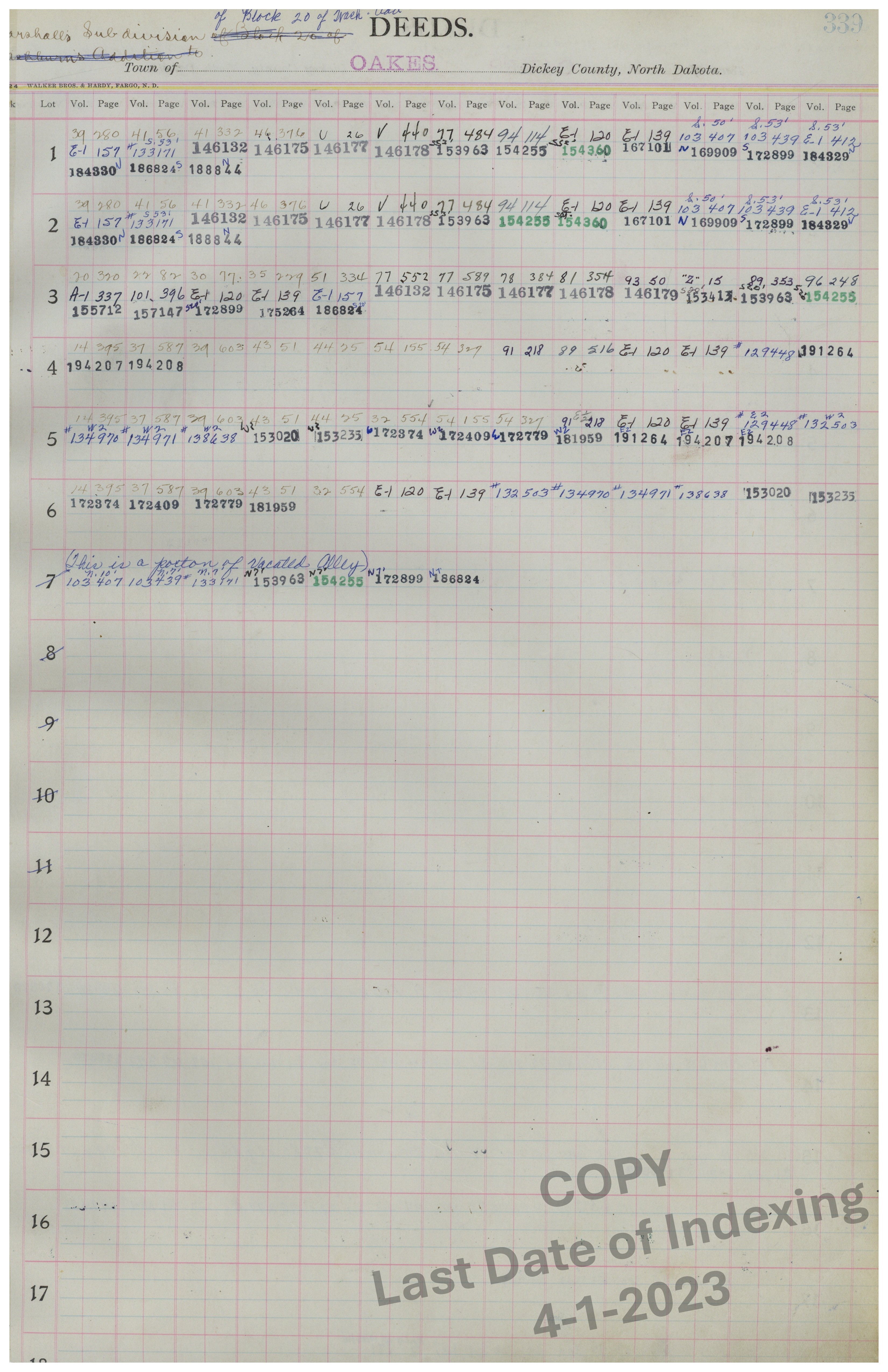 Lots 1-6 & Vacated Alley